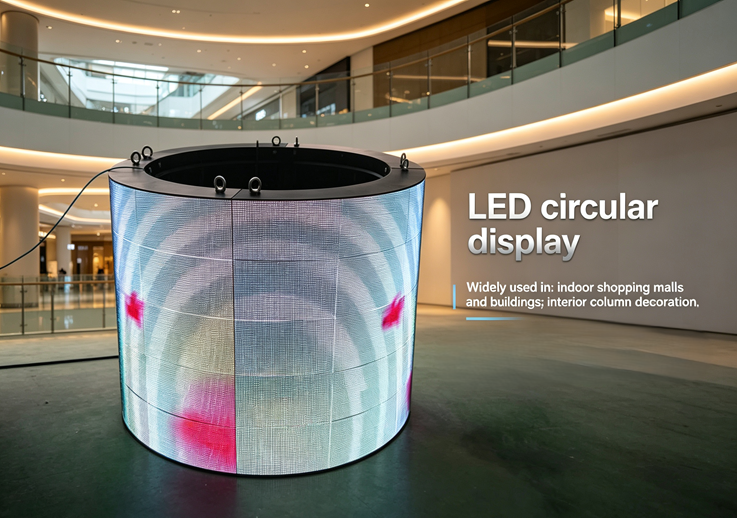 Cerchi un grande schermo per creare atmosfera nella tua sala espositiva? Quali sono i vantaggi dei display LED rotondi?